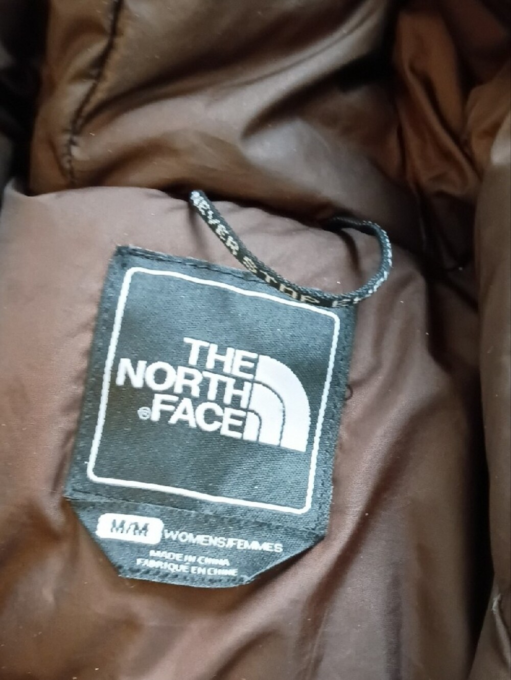 The North Face Women's Brown Hooded Puffer with Faux-Fur Trim and Belt - Picture 3 of 6